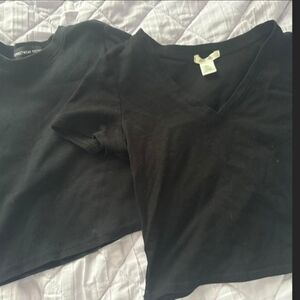 2 black tops Small